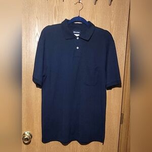 Puritan - Men's Short-Sleeve Navy Blue  Polo Shirt Medium